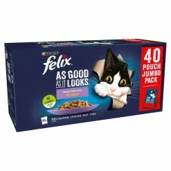 Felix Wet Cat Adult Food AGAIL Mixed Selection In Jelly 40 Pack