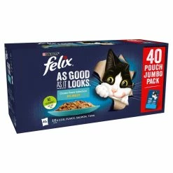 Felix Adult Wet Cat Food AGAIL Ocean Feasts In Jelly 40 Pack