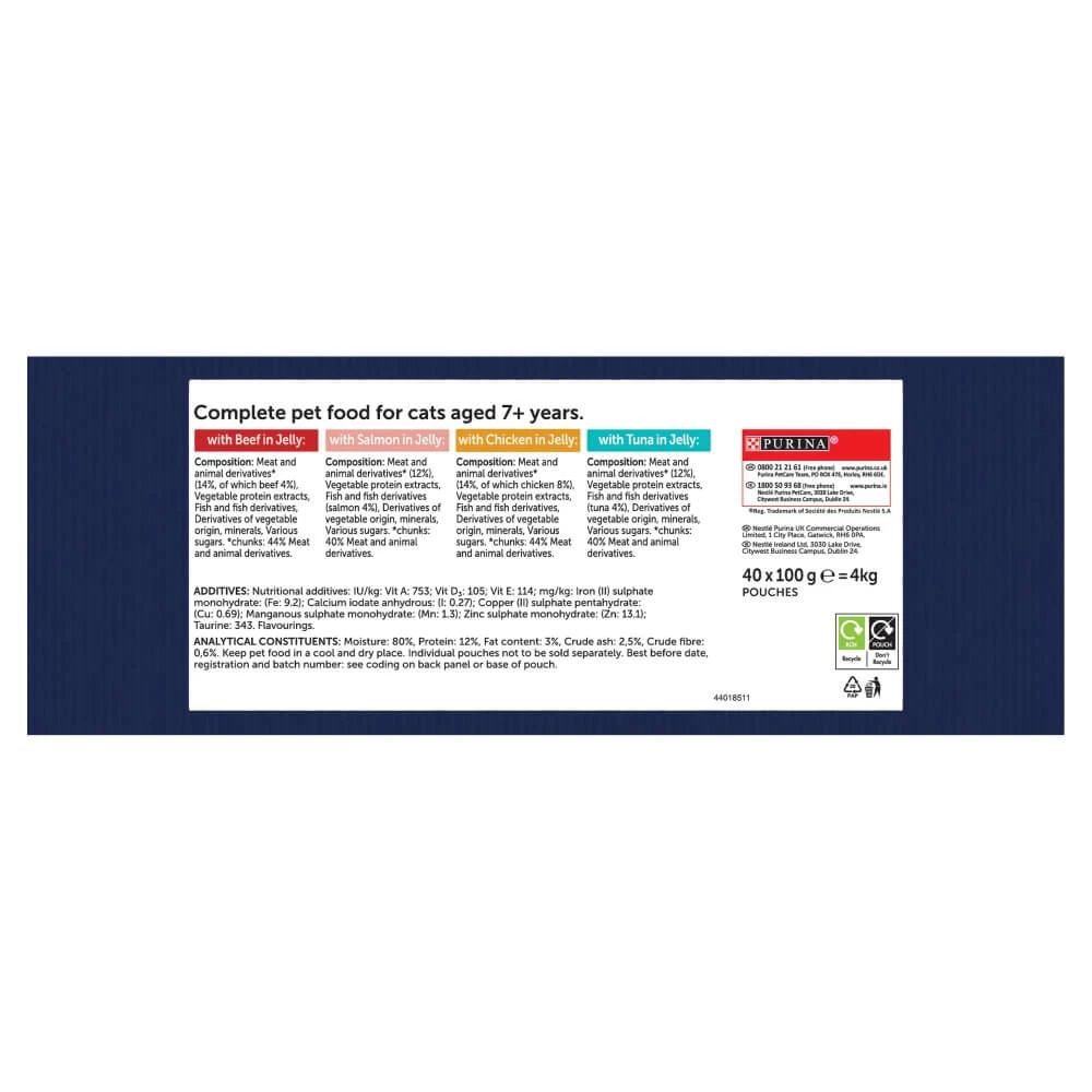 Felix AGAIL Senior Wet Cat Food Mixed In Jelly 40 Pack - Image 3