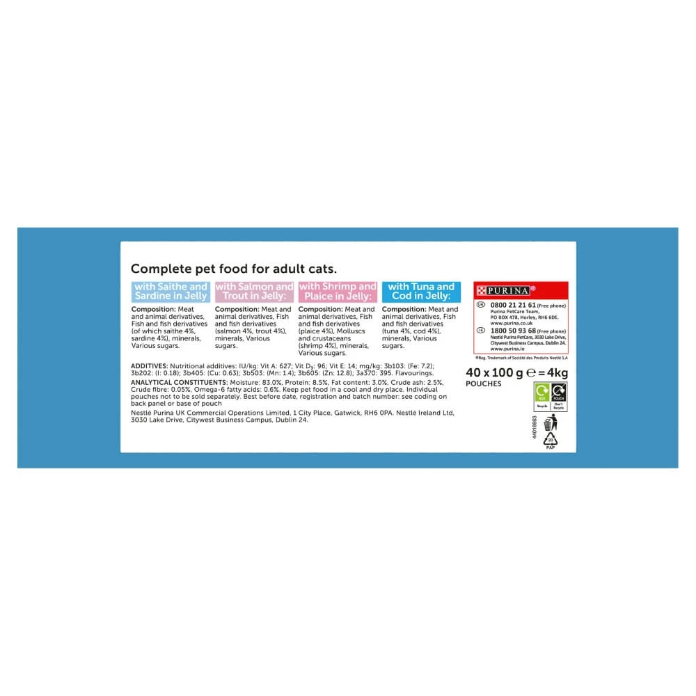 Felix Adult Wet Food Fish Selection In Jelly 40 Pack - Image 2