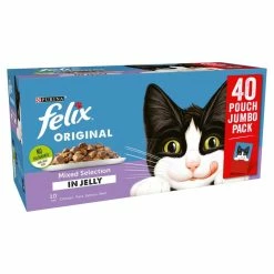 Felix Adult Wet Cat Food Mixed Selection In Jelly 40 Pack