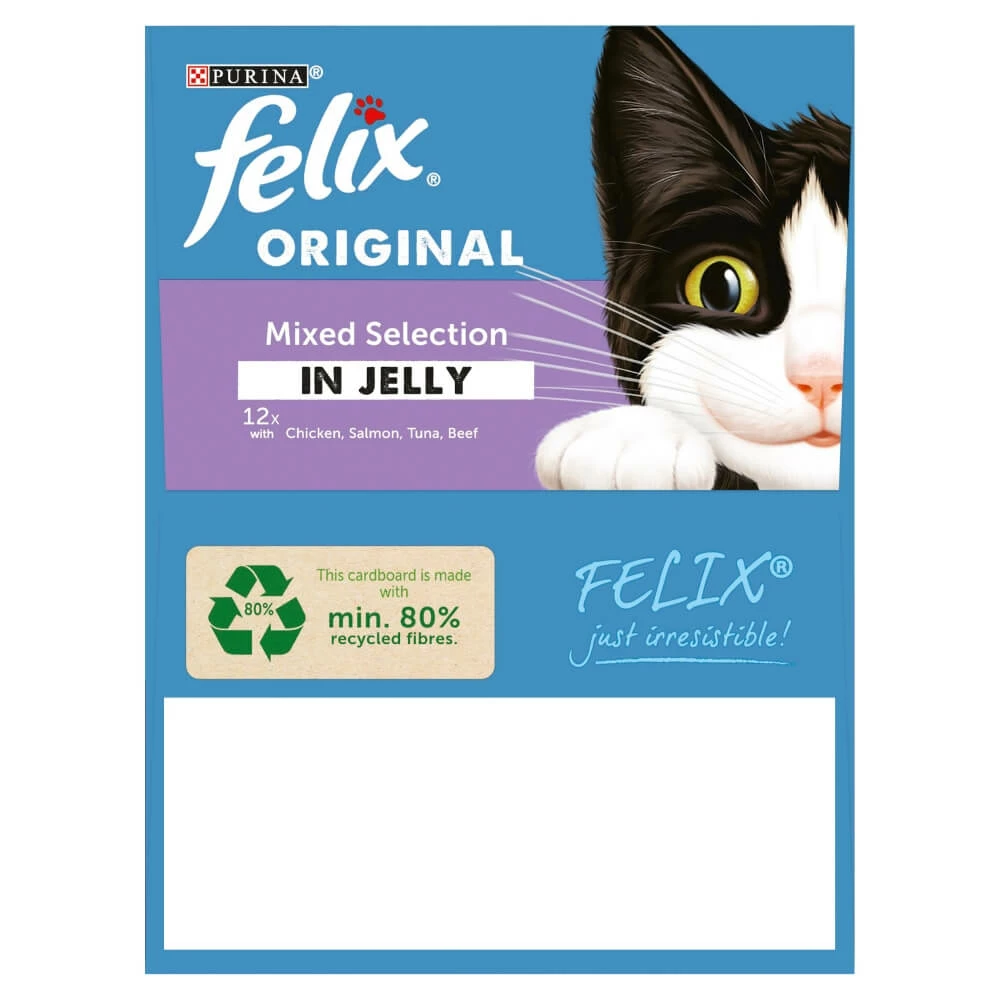 Felix Mixed Selection Cat Food In Jelly 96 X 100g Pouch Giant Pack - Image 4
