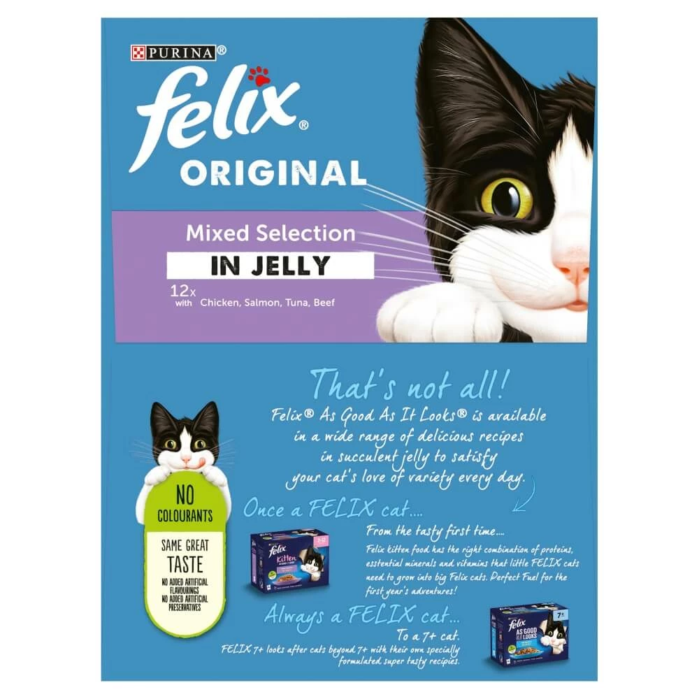 Felix Mixed Selection Cat Food In Jelly 96 X 100g Pouch Giant Pack - Image 5