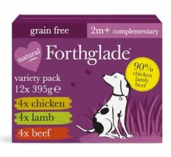 Forthglade Wet Dog Food Just Multibox X12pk Grain Free Chicken Lamb Beef