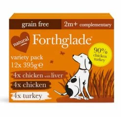 Forthglade Wet Dog Food Just Multibox X12pk Grain Free Chicken Liver Turkey