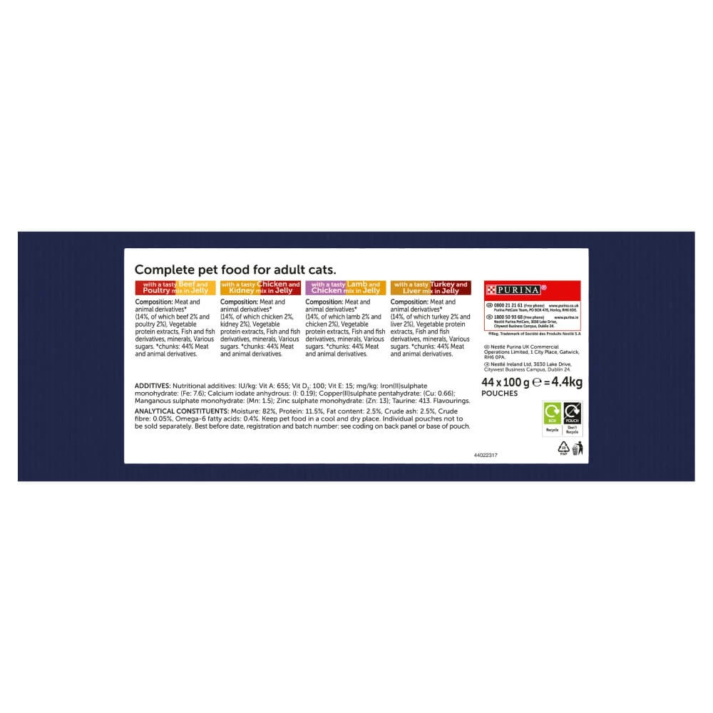 Felix Wet Cat Food Doubly Delicious Selection Jelly Bulk 88 X 100g - Image 3