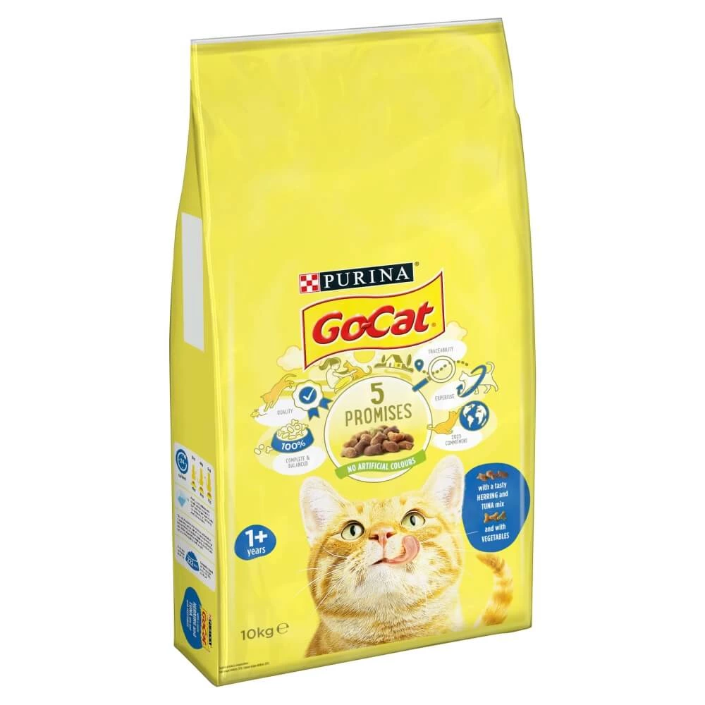 Go-Cat Dry Cat Food Tuna, Herring & Vegetable 10kg - Image 2