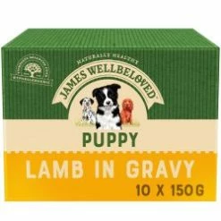 James Wellbeloved Puppy Pouch Wet Food 10 X 150g Lamb Or Turkey