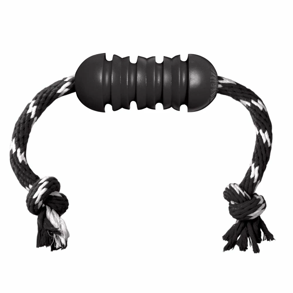 KONG Dental With Rope Extreme Rubber Dog Toy Tough Strong