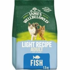 James Wellbeloved Adult Dry Cat Food Light Fish & Rice 1.5kg