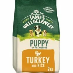 James Wellbeloved Dry Dog Food Puppy Turkey & Rice 2kg 15kg
