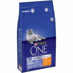 Purina One Dry Cat Food Coat & Hairball Chicken 750g Or 2.8kg