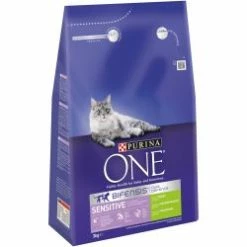 Purina One Dry Cat Food Sensitive Turkey 750g Or 2.8kg