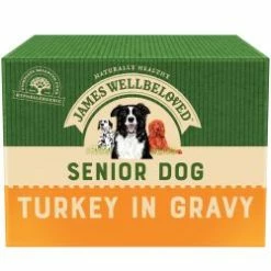 James Wellbeloved Dog Pouch Wet Food Senior Turkey Or Lamb 10 X 150g