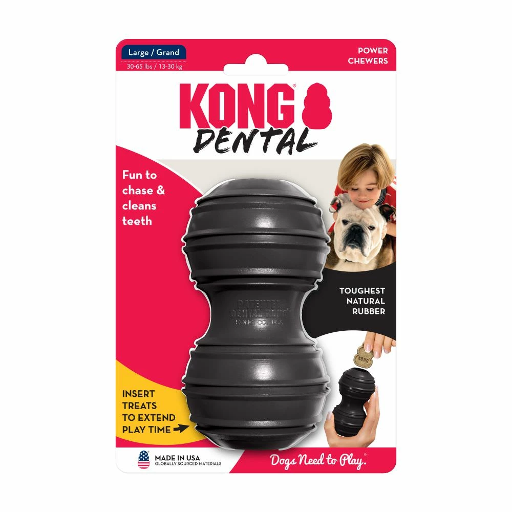 KONG Dental Extreme Rubber Dog Toy Tough Strong Chew Toy - Image 2