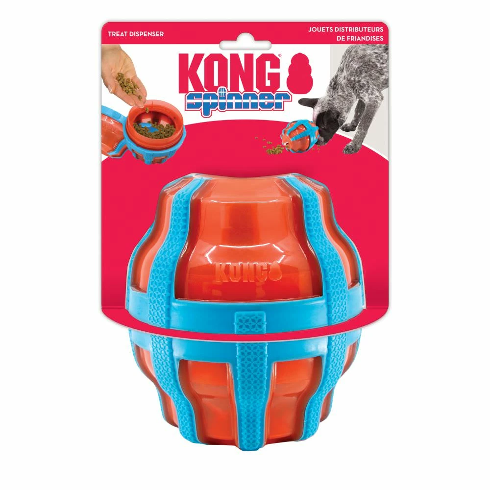 KONG Treat Spinner Slow Feeder For Dogs Fun At Feeding Time Interactive Toy