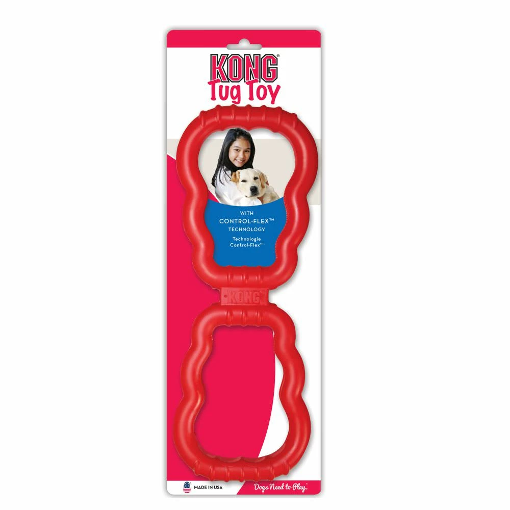 KONG Tug Toy For Dogs Interactive Play Durable Stretchy Rubber Tug Of War - Image 4